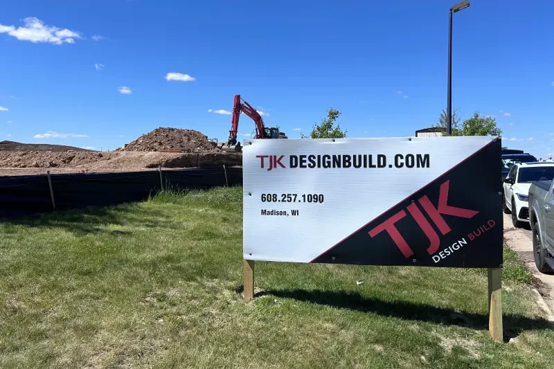 TJK sign at jobsite