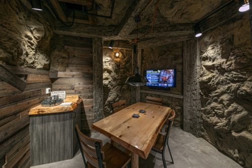 WCA enclosed room stone walls