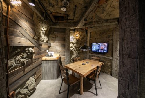 WCA enclosed room stone walls