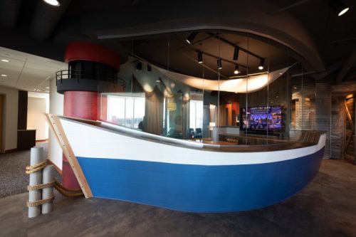 WCA entry boat shaped wall